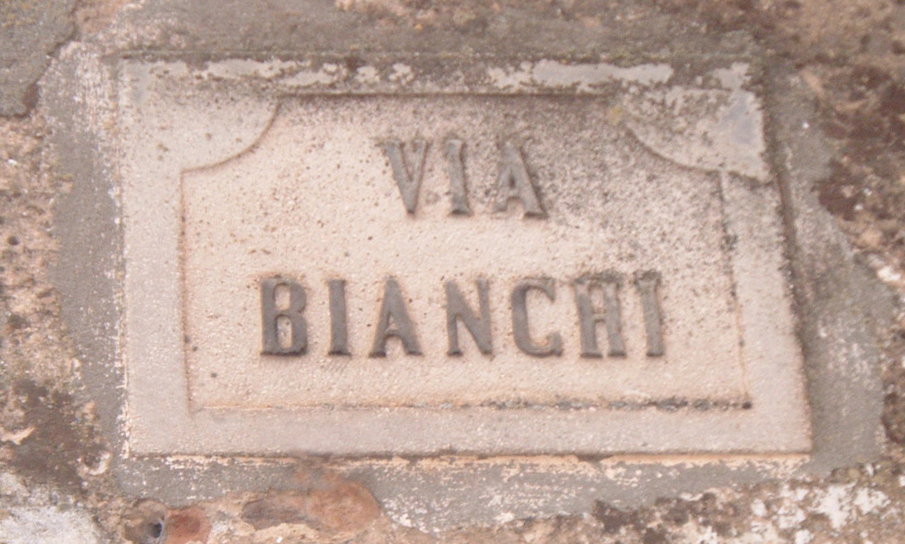 Street sign - via Bianchi