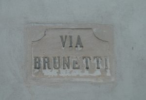 Street sign - via Brunetti